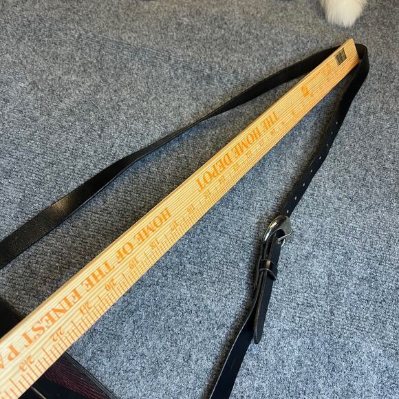 Leather Snakeskin Art Bag Black Geometrical Design Adjustable Handcrafted Rare - Picture 11 of 12